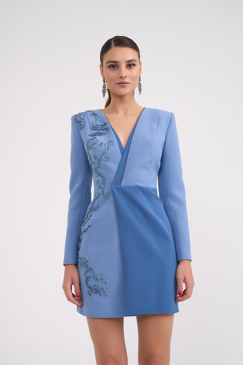 Embrodiery Detailedton Sur Ton Jacket Dress